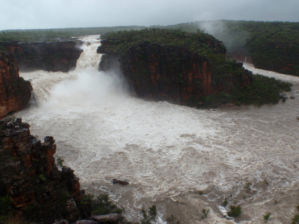 Mitchell Falls in the wet season. Photo Mitchell River National Park Ranger, John Hayward.